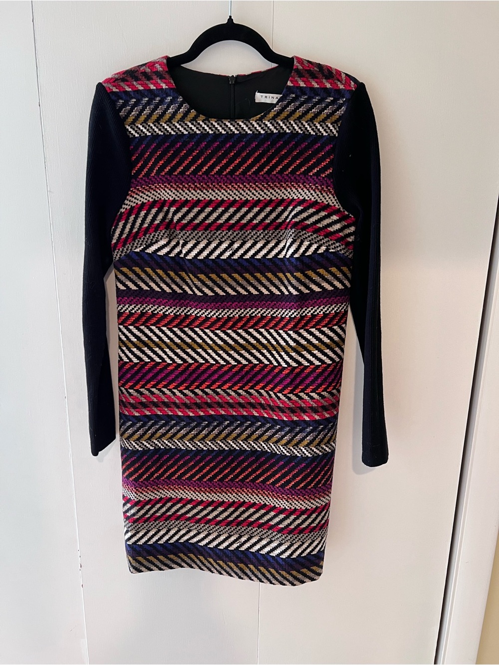Trina Turk Multicolor Long-Sleeve Sheath Dress